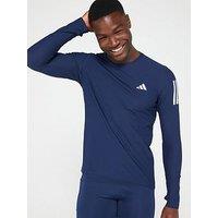 Adidas Mens Running Own The Run Long Sleeve T-Shirt - Navy