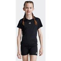 Adidas Junior Girls Train Essentials T-Shirt - Black/White