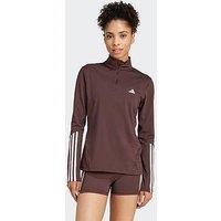 Adidas Womens Training Hyperglam 1/4 Zip Top - Brown