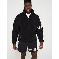 Adidas Originals Mens Neu Classics Polar Fleece 1/2 Zip - Black