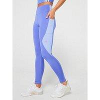 Adidas Womens Running Own The Run Colourblock Tights - Blue