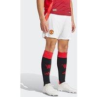 Adidas Manchester United Mens 24/25 Home Stadium Shorts - White