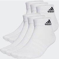 Adidas Sportswear Unisex Sportswear Ankle Socks - 6 Pack - White/Black