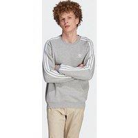 Adidas Originals Mens 3-Stripes Crew - Grey