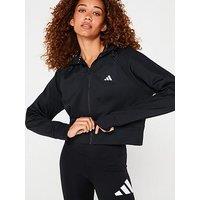 Adidas Womens Training Game & Go Full Zip Hoodie - Black