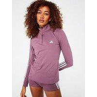 Adidas Womens Training Hyperglam 1/4 Zip Top - Purple