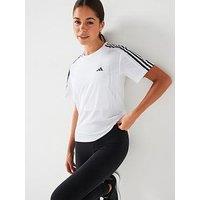 Adidas Womens Running Own The Run E 3 Stripe T-Shirt - White