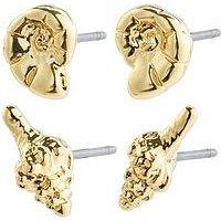 Pilgrim Force Earrings, 2-In-1 Set, Gold-Plated