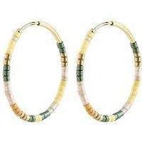 Pilgrim Alison Hoop Earrings Brown/Gold-Plated