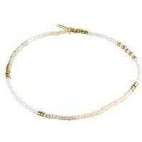 Pilgrim Alison Bracelet White, Gold-Plated