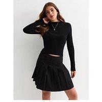 New Look 915 Girls Slash Neck Ribbed Jumper - Black