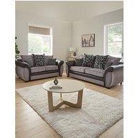 Very Home Narva Fabric/Faux Leather 3 + 2 Seater Sofa Set (Buy & Save!)