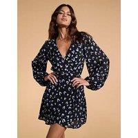 Dancing Leopard Leopard Print Mini Dress - Black
