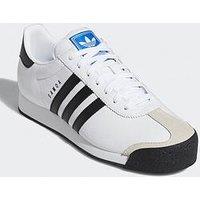adidas ORIGINALS MEN'S SAMOA TRAINERS SHOES SNEAKERS WHITE BLACK 3-STRIPE RETRO