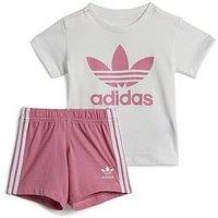 Adidas Originals Infant Unisex Short Tee Set - Pink/White