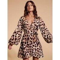 Dancing Leopard Leopard Print Mini Dress - Multi