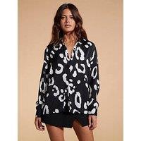 Dancing Leopard Leopard Printed Shirt - Black