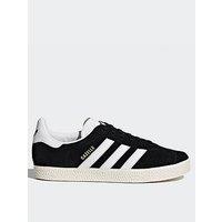 Adidas Originals Older Unisex Gazelle Trainers - Black/White