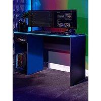 X Rocker Carbon-Tek Gaming Desk With Wireless Charging And Neo Fiber Led Lights