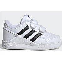 Adidas Originals Unisex Infant Team Court 2 Velcro Trainers - White/Black