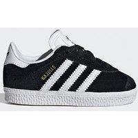 Adidas Originals Unisex Infant Gazelle Elastic Trainers - Black/White