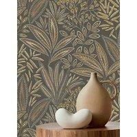 Crown Sahara Leaf Deep Mocha Wallpaper