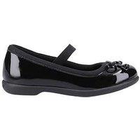 Hush Puppies Betty Patent Jnr School Shoe - Black