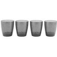 Cambridge Fete Plastic Tumbler Glasses In Black &Ndash; Set Of 4