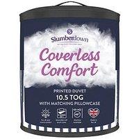 Slumberdown Coverless Duvet Printed Stripe Navy, 10.5 Tog, Single