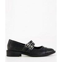 Raid Bryanna Buckle Flat Shoe - Black