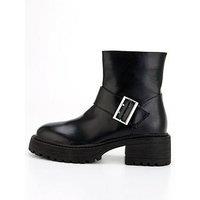 Raid Apple Buckle Ankle Boot - Black