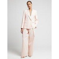 River Island Linen Blazer - Medium Pink