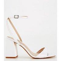 Raid Be Mine Wide Fit Wink 2 Block Heel - Ivory Satin