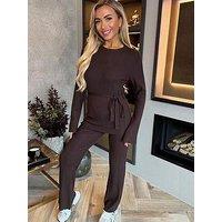 Ax Paris Knitted Co-Ord - Brown