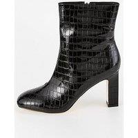 Raid Marsell Croc Ankle Boot - Black