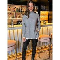 Ax Paris Side Split Jumper - Grey