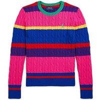Polo Ralph Lauren Girls Stripe Cable Jumper - Multi