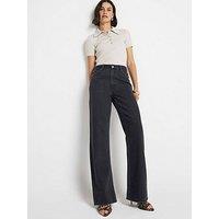 River Island Relaxed Straight Leg Jean - Black