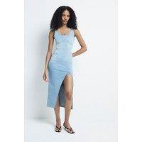 River Island Bodycon Dress - Light Denim - Blue