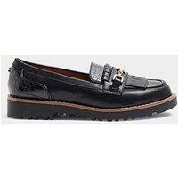 River Island Fringed Snaffle Loafer - Black