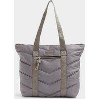 River Island Quilted Webbing Shopper - Grey