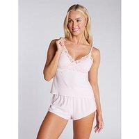 Boux Avenue Modal & Lace Cami Set - Pink