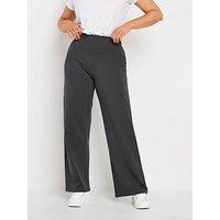 M&Co Charcoal Wide Leg Yoga Pant Reg 31" - Grey