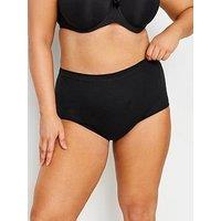 Yours Curve 5 Pack Stretch Full Briefs - Black