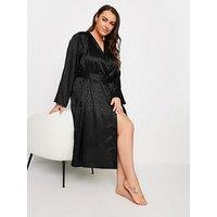 Yours Curve Satin Jacquard Robe