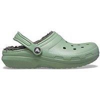 Crocs Men'S Classic Lined Clog Slipper - Green