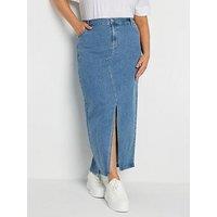 Yours Curve Maxi Stretch Denim Skirt