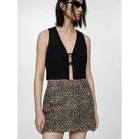 Mango Leopard Mini Skirt