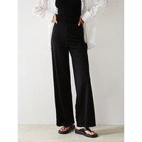 Mango Black Wide Leg Trouser