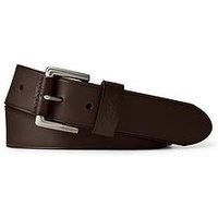 Polo Ralph Lauren Smooth Pony Keeper Leather Belt - Brown